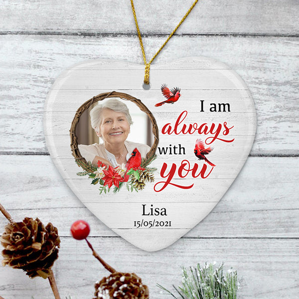 Hallmark Ornamento Ricordo "Remembered Always" – Scritta Ricordo In Porcellana – Decorazione Per Albero Di Natale 7,9 X 7,6 X 2,2 Cm