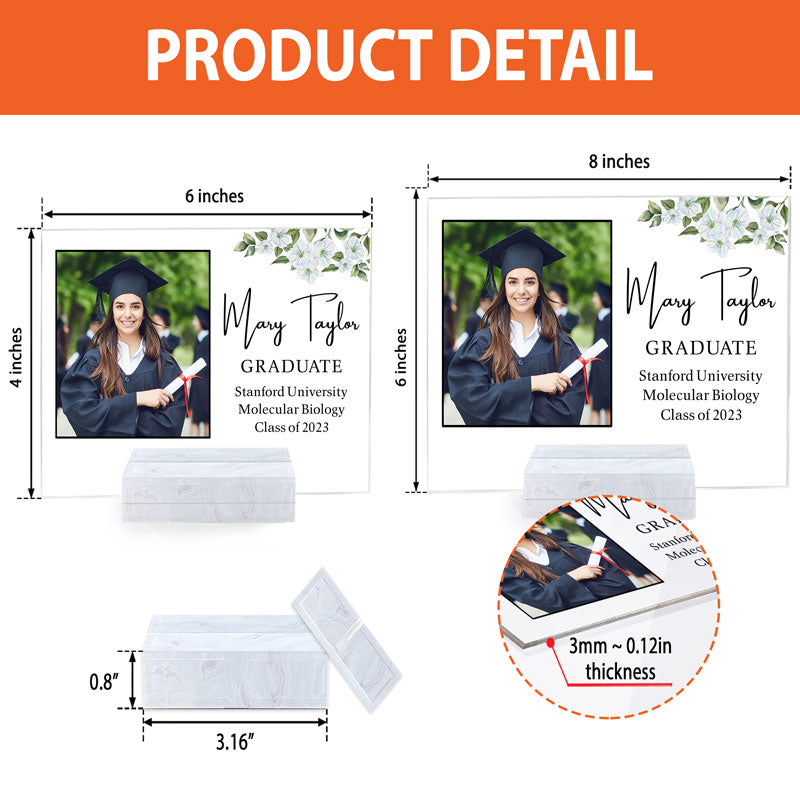 Graduate From Plaque , Personalized Acrylic Plaque, Graduation Gifts, Custom Photo