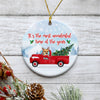 The most wonderful time of the year, Personalized Circle Ornaments, Custom Gift for Dog Lovers