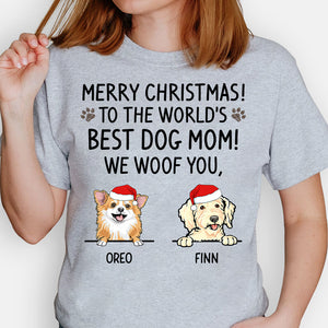 Merry Christmas We Woof You, Personalized Shirt, Custom Gifts For Dog Lovers
