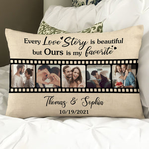 Every Love Story Is Beautiful, Photo Collage For Couples, Personalized Pillows, Custom Gift For Couples (Insert Included)