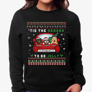 Tis the season to be Jolly, Personalized Custom Sweaters, T shirts, Christmas Gifts for Dog Lovers