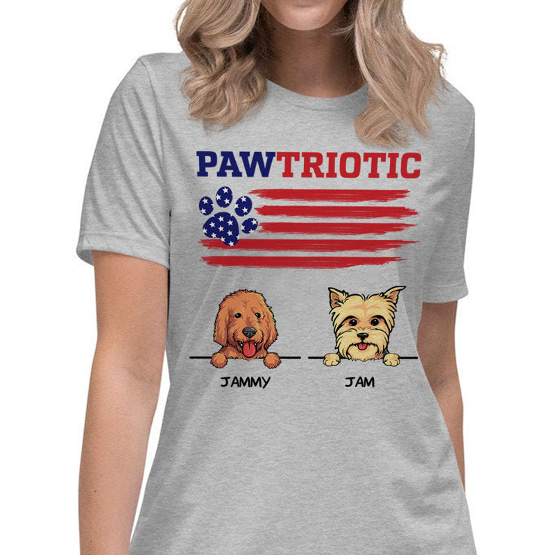 Pawtriotic, Personalized Shirt, Customized Gifts for Dog Lovers, Custom Tee