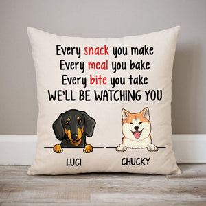 Snack Meal Bite, Personalized Pillows, Custom Gift for Dog Lovers