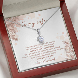 The Day You Stepped Into My Life, Personalized Luxury Necklace, Message Card Jewelry, Gift For Her