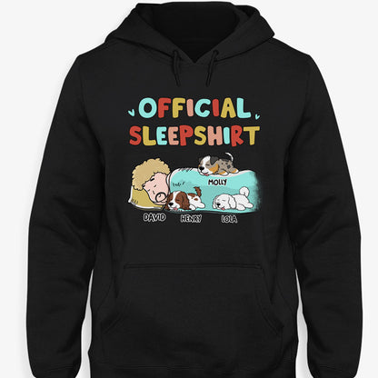 Official Sleepshirt Sleeping Dog, Personalized Shirt, Custom Gifts For Dog Lovers