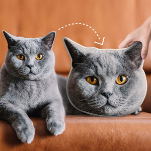 Custom Pet Face Photo Pillow, Personalized 3D Photo Face Pillow, Personalized Pillow, Gift For Pet Lovers