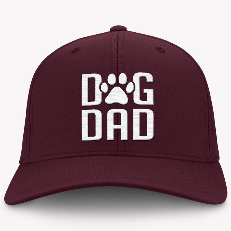 Dog Dad Hat, Embroidered Vintage Cotton Twill Cap, Gifts For Dog Dad