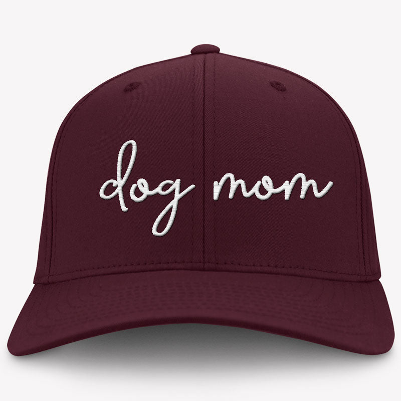Dog Mom Hat, Embroidered Vintage Cotton Twill Cap, Gifts For Dog Mom