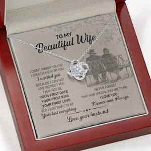 I Married You Because, Personalized Luxury Necklace, Message Card Jewelry, Gifts For Her