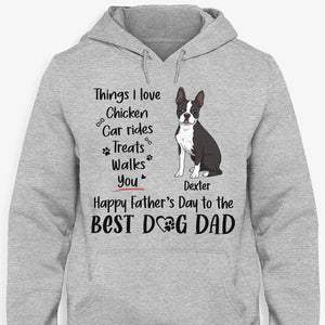 I Love Chicken Car Rides Walks Treats, Personalized Shirt, Custom Gifts For Dog Lovers