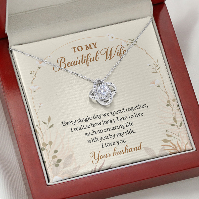 When I Say I Love You More, Personalized Luxury Necklace, Message Card Jewelry, Gifts for Her, Alluring Beauty Jewelry / Standard Box