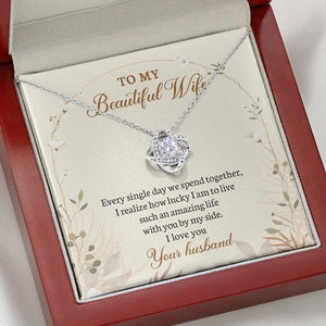 Every Single Day We Spend, Personalized Luxury Necklace, Message Card Jewelry, Gift For Her