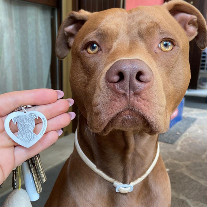Personalized Photo Heart Keychain, Custom Memorial Gifts, Gift For Pet Lovers