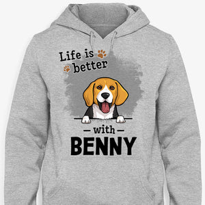 Life Is Better With Dog, Personalized Shirt, Custom Gifts For Dog Lovers