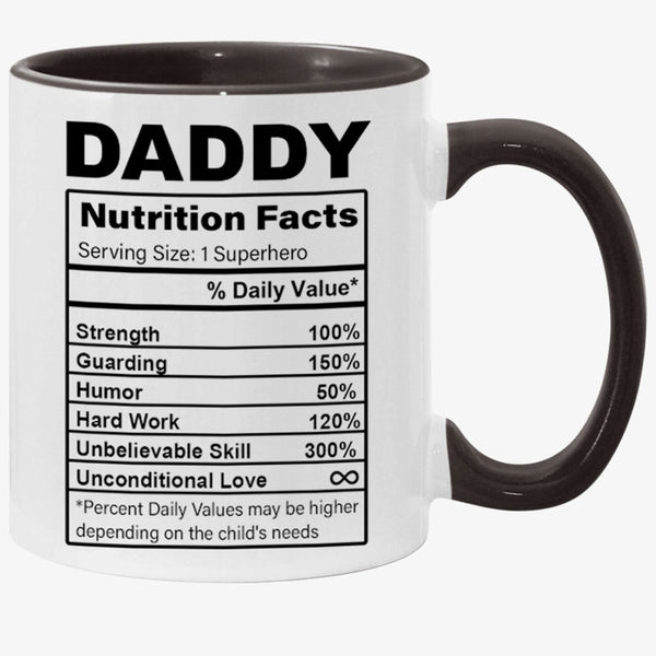 Dad Nutrition Facts, Personalized Funny Mug, Gift For Dad, Custom Phot