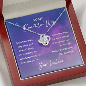 Love You Today Tomorrow Forever, Personalized Luxury Necklace, Message Card Jewelry, Gifts For Her