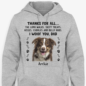 Thanks For All Dad Mom, Personalized Shirt, Gifts for Dog Lovers, Custom Photo