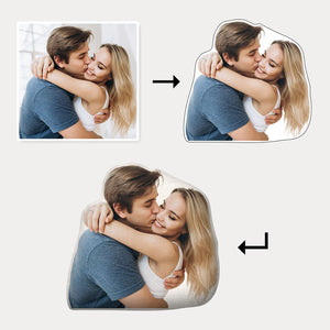 Custom Photo Couple Pillow, Personalized 3D Human Photo Pillow, Gift For Couples