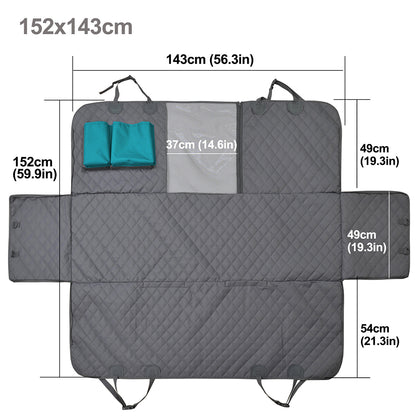Pet Travel Car Seat Cover Waterproof Carrier Hammock Car Rear Back Seat Protector Mat Safety Carrier For Dogs, Pet Accessories