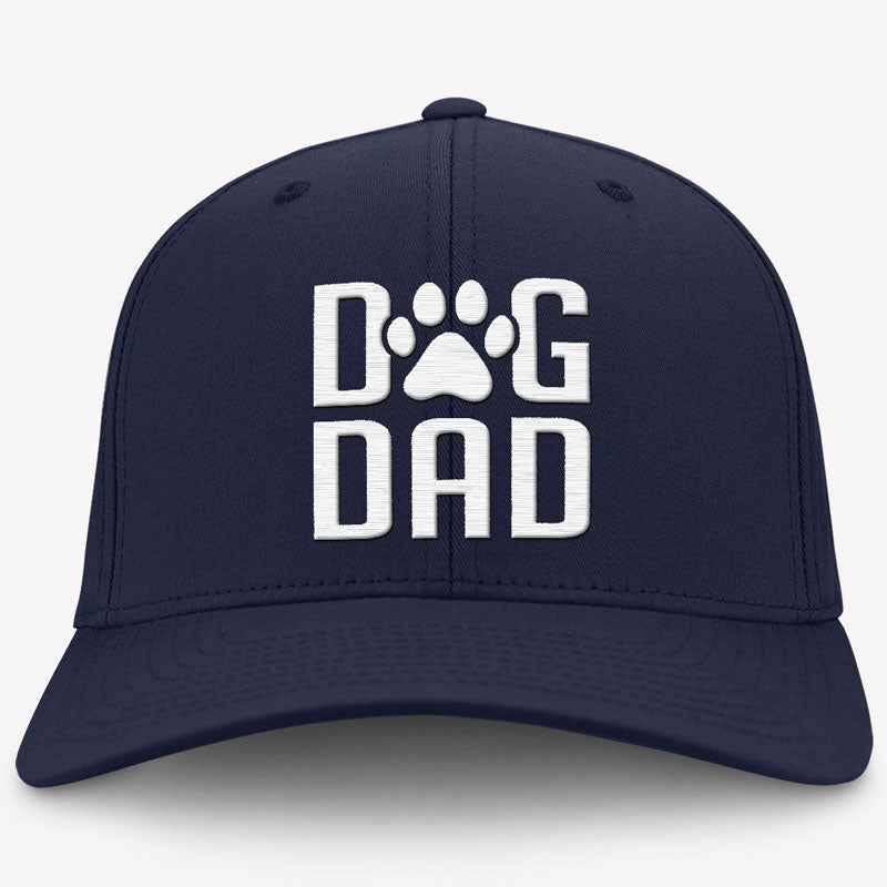 Dog Dad Hat, Embroidered Vintage Cotton Twill Cap, Gifts For Dog Dad