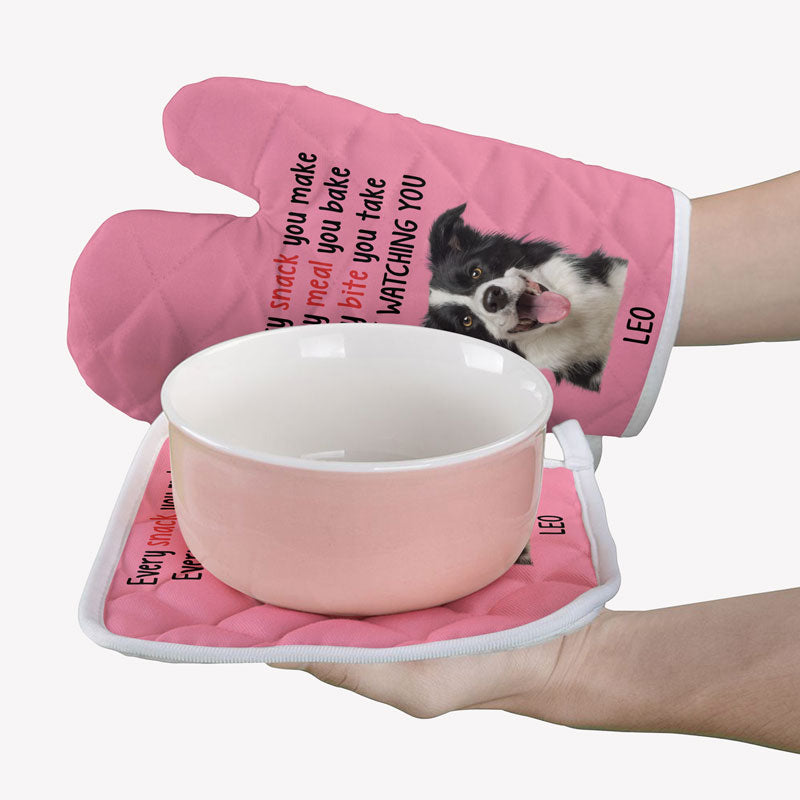 Every Snack You Make, Personalized Oven Mitts, Gifts For Pet Lovers, Custom Photo
