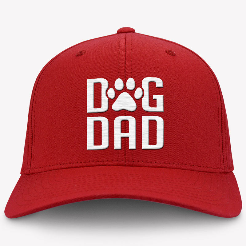 Dog Dad Hat, Embroidered Vintage Cotton Twill Cap, Gifts For Dog Dad