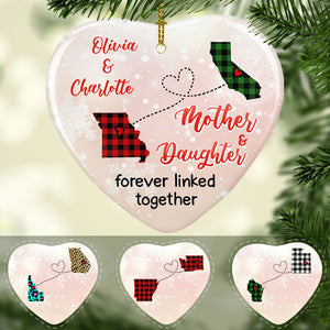 Forever Linked Together, Personalized Heart Ornaments, Custom Holiday Gift