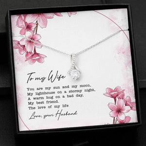 You Are My Sun And My Moon, Personalized Luxury Necklace, Message Card Jewelry, Gift For Her