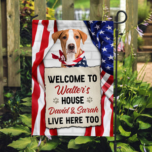 Welcome To The Dog House, Personalized Garden Flags, Gifts For Dog Lovers, Custom Photo