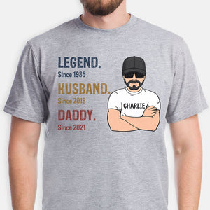 Vintage Legend Husband Daddy Since Years Man, Personalized Shirt, Father's Day Gift