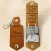 The Moment Your Heart Stopped, Personalized Leather Keychain, Memorial Gift, Custom Photo
