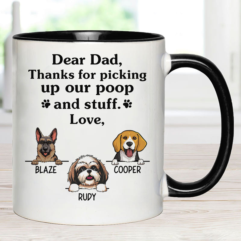 Thank For Picking Our Poop And Stuff, Personalized Mug, Gift For Dog Lovers