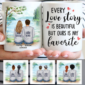 Every Love Story Is Beautiful, King Queen, Anniversary gifts, Personalized Mugs, Valentine's Day gift