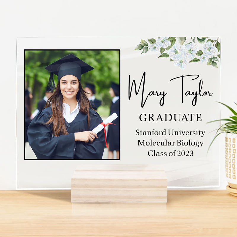 Graduate From Plaque , Personalized Acrylic Plaque, Graduation Gifts, Custom Photo