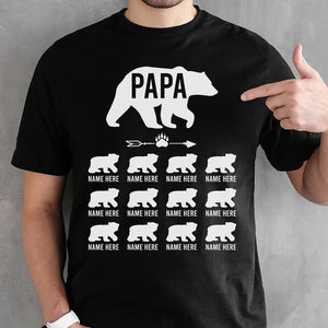 Papa Bear, Grandpa Bear, Baby Bears, Personalized T shirt, Custom Father's Day Gift