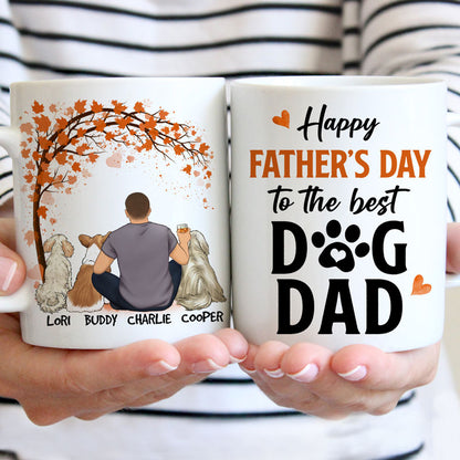 Father's Day Gift, Dog Dad Tree, Customized Mug, Personalized Gift for Dog Lovers