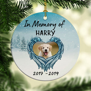 In Memory Of, Personalized Memorial Ornaments, Custom Photo Gift