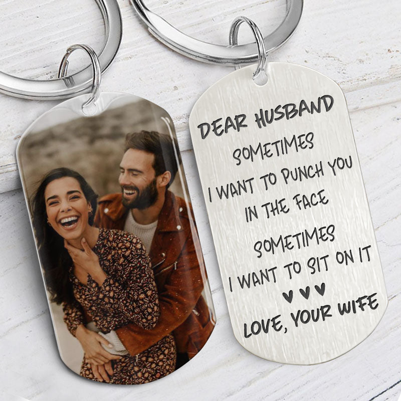 I Just Want To Sit On It, Personalized Keychain, Gifts For Him, Custom Photo