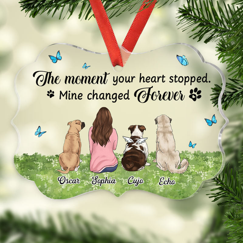 The Moment Your Heart Stopped, Personalized Ornament, Gift For Dog Lovers