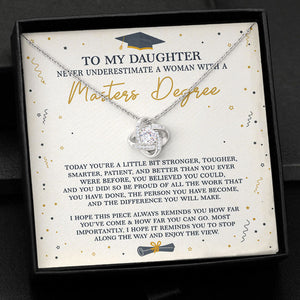 A Woman With A Masters Degree, Luxury Necklace, Custom Message Card Jewelry, Graduation Gifts