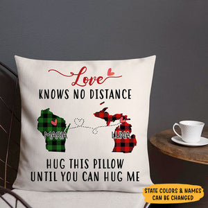 Hug This Pillow, Personalized State Colors Pillow, Custom Christmas Gift