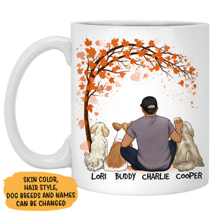 Best Dog Dad Ever, Dog Dad Tree, Customized Mug, Personalized Gift for Dog Lovers