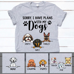 Sorry I Have Plans With My Dogs, Custom Gift for Dog Lovers, Personalized Gifts