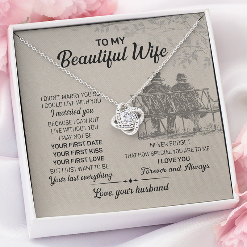 I Married You Because, Personalized Luxury Necklace, Message Card Jewelry, Gifts For Her