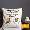 Wings and Paws, Personalized Memorial Pillows, Custom Gift for Dog Lovers