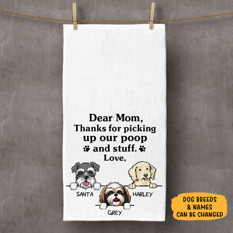 Poop and Stuff, Personalized Towels, Custom Gift for Dog Lovers
