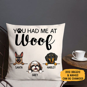 You Had Me, Personalized Pillows, Custom Gift for Dog Lovers
