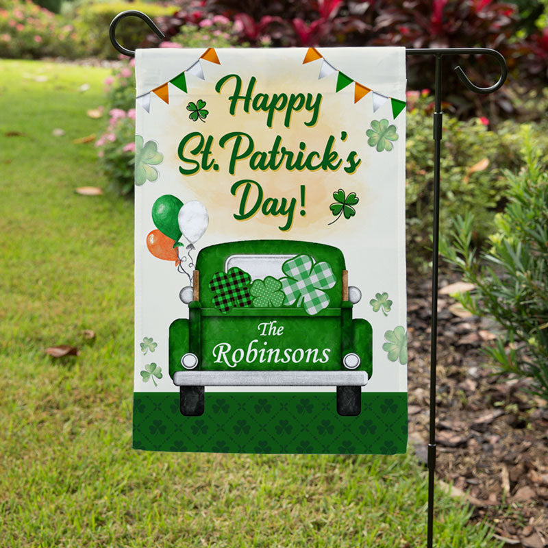 Happy St. Patrick's Day, Personalized Garden Flags, St. Patrick's Day Decorative
