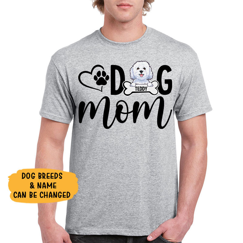 Dog Mom, Custom T Shirts, Personalized Gift for Dog Lovers